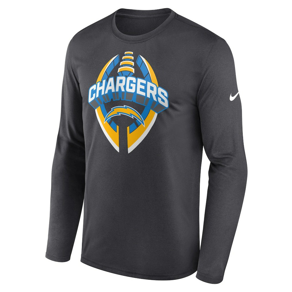 Los Angeles Chargers Primetime Legend Icon Performance Long Sleeve T-Shirt Anthracite