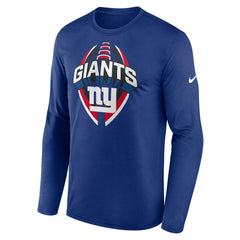 New York Giants Primetime Legend Icon Performance Long Sleeve T-Shirt Royal