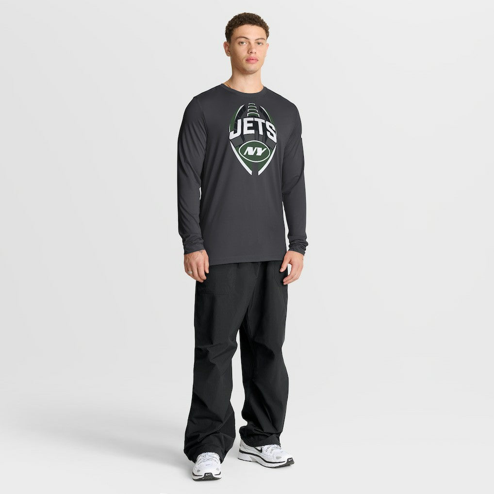 New York Jets Primetime Legend Icon Performance Long Sleeve T-Shirt Anthracite