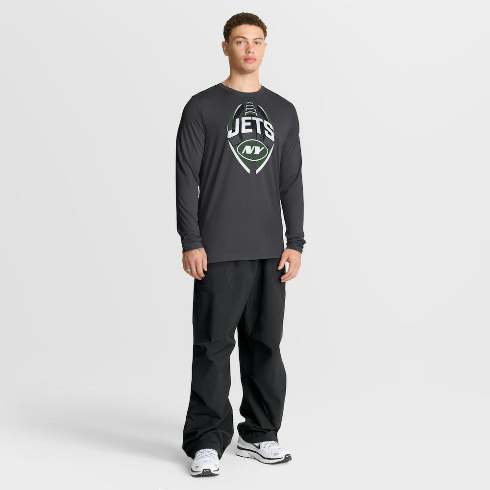 New York Jets Primetime Legend Icon Performance Long Sleeve T-Shirt Anthracite