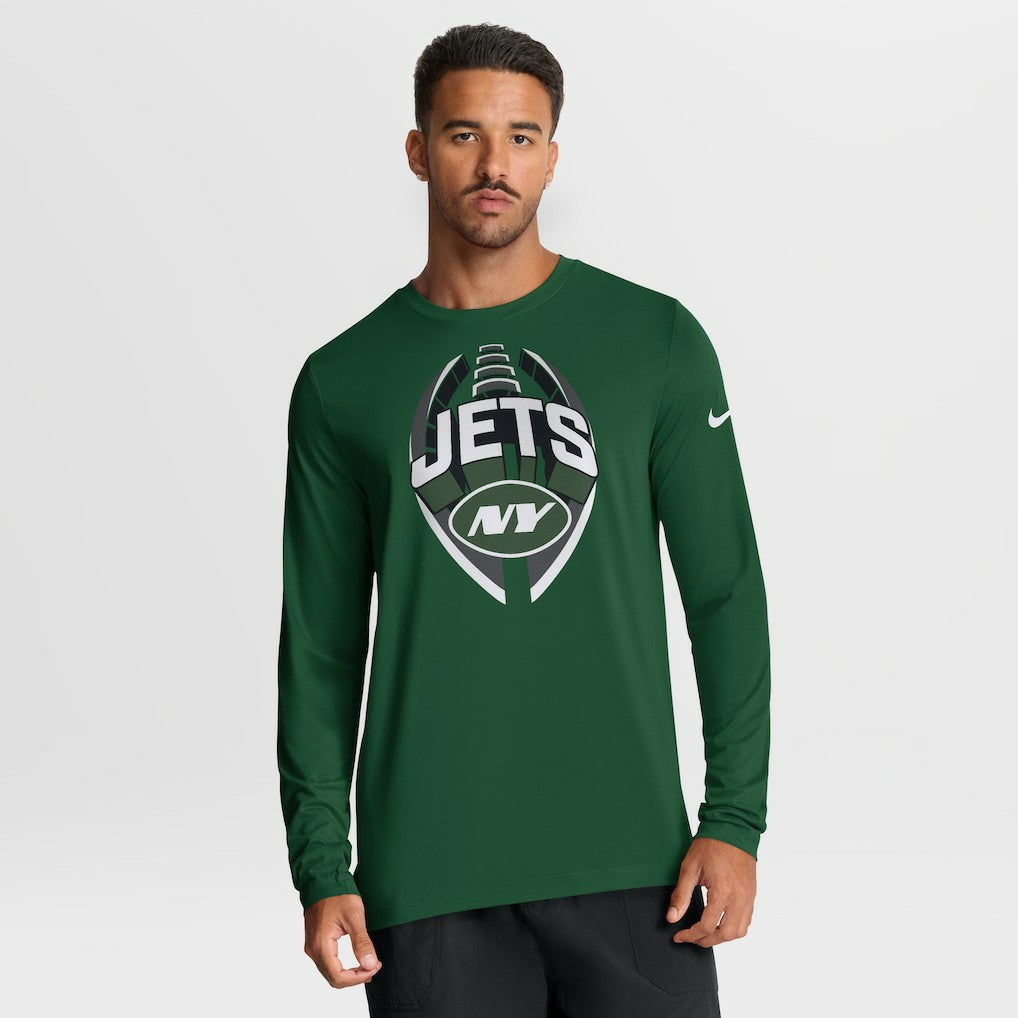 New York Jets Primetime Legend Icon Performance Long Sleeve T-Shirt Green