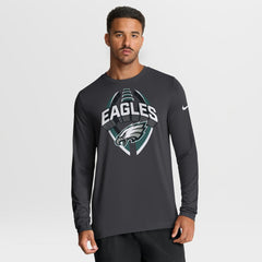 Philadelphia Eagles Primetime Legend Icon Performance Long Sleeve T-Shirt Anthracite
