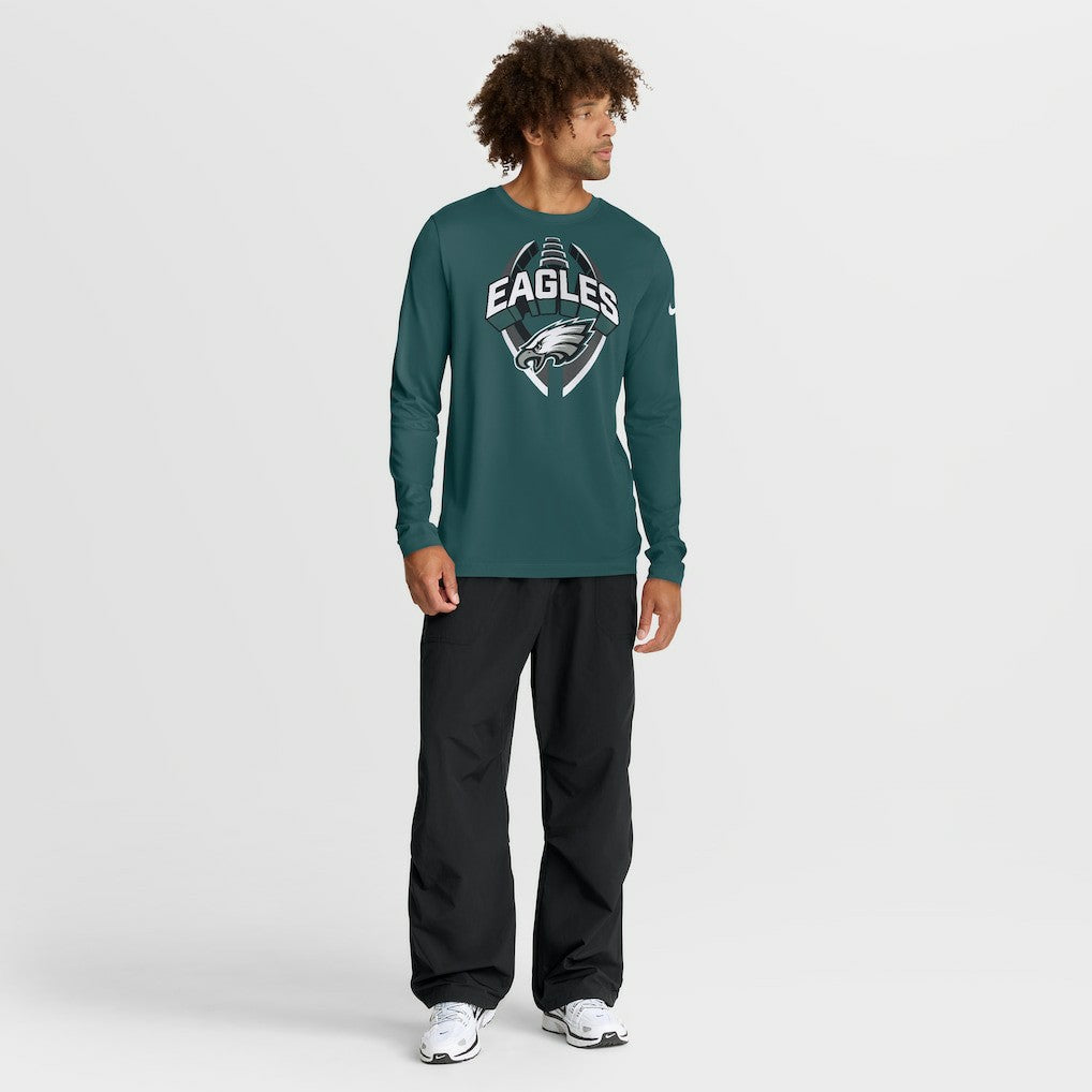 Philadelphia Eagles Primetime Legend Icon Performance Long Sleeve T-Shirt Midnight Green