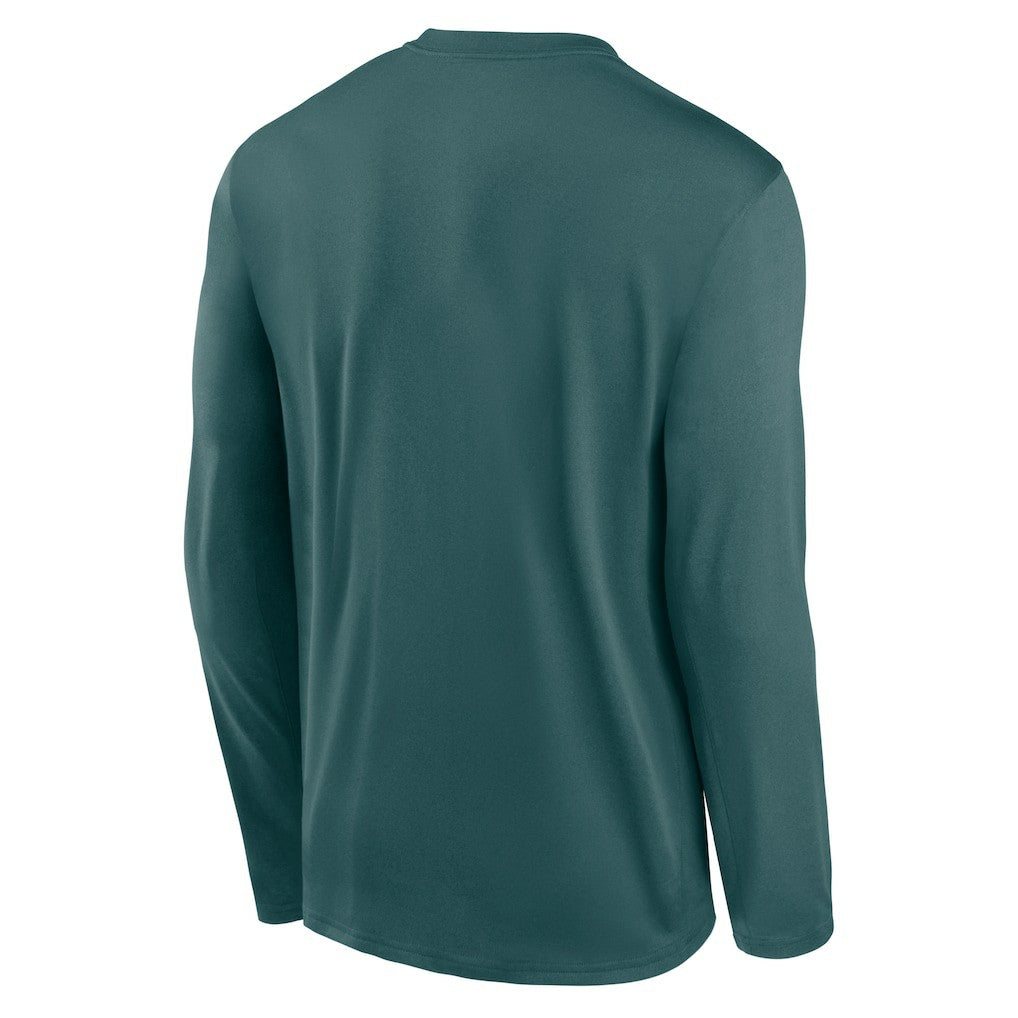 Philadelphia Eagles Primetime Legend Icon Performance Long Sleeve T-Shirt Midnight Green