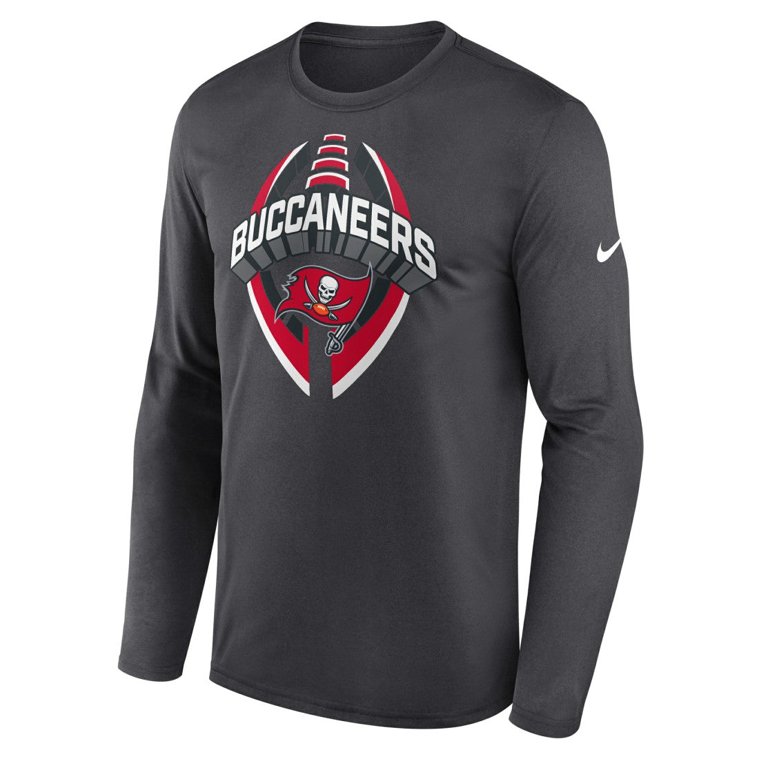 Tampa Bay Buccaneers Primetime Legend Icon Performance Long Sleeve T-Shirt Anthracite