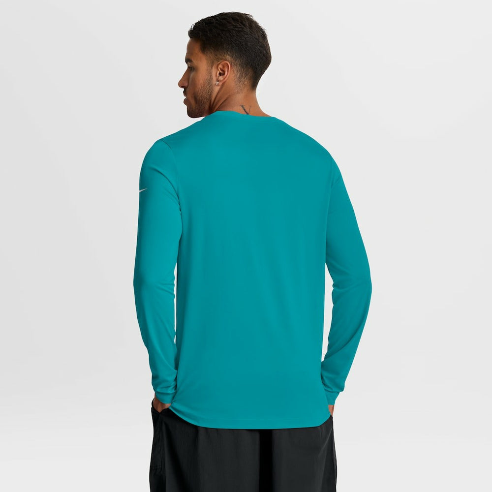 Miami Dolphins Primetime Legend Icon Performance Long Sleeve T-Shirt Aqua