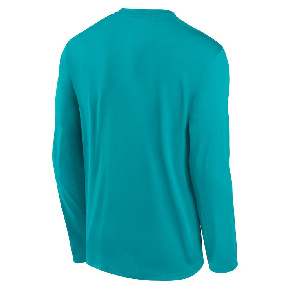 Miami Dolphins Primetime Legend Icon Performance Long Sleeve T-Shirt Aqua