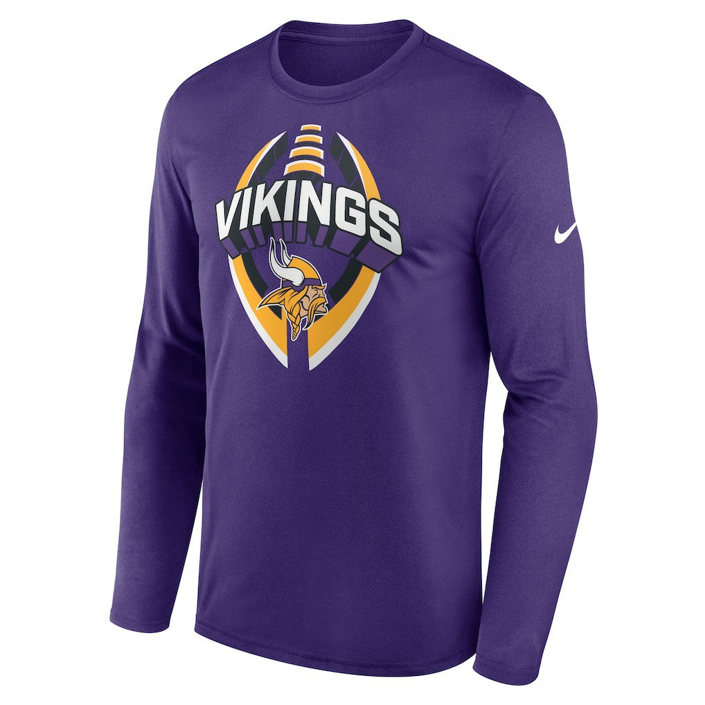 Minnesota Vikings Primetime Legend Icon Performance Long Sleeve T-Shirt Purple