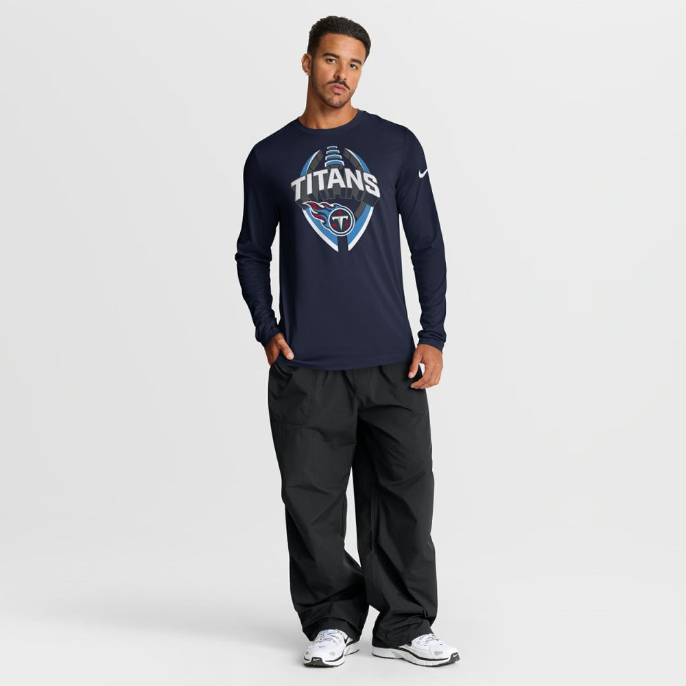 Tennessee Titans Primetime Legend Icon Performance Long Sleeve T-Shirt Navy