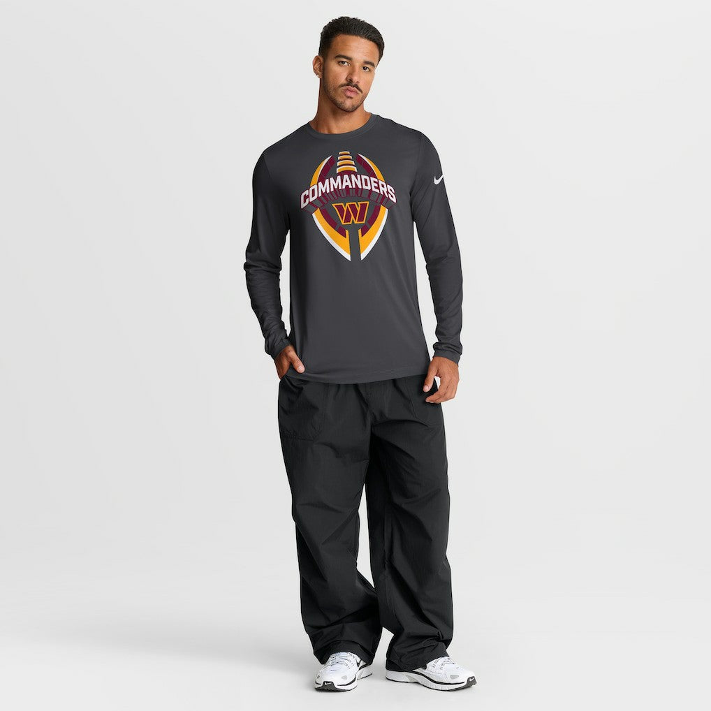 Washington Commanders Primetime Legend Icon Performance Long Sleeve T-Shirt Anthracite