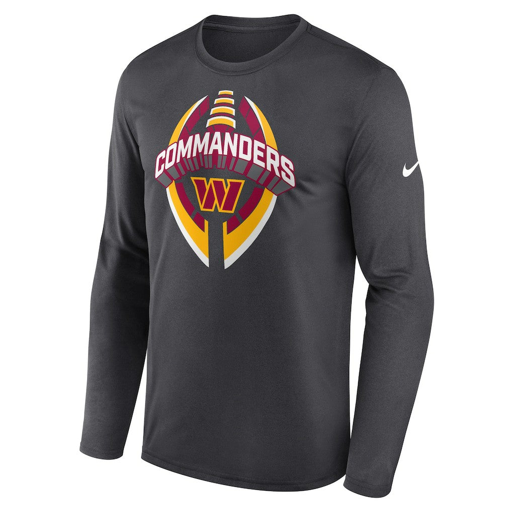 Washington Commanders Primetime Legend Icon Performance Long Sleeve T-Shirt Anthracite
