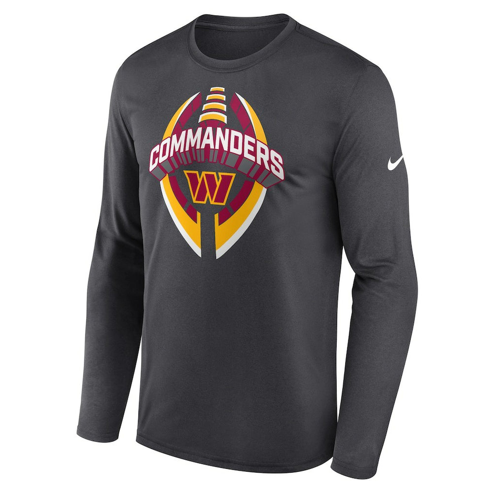 Washington Commanders Primetime Legend Icon Performance Long Sleeve T-Shirt Anthracite