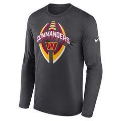 Washington Commanders Primetime Legend Icon Performance Long Sleeve T-Shirt Anthracite