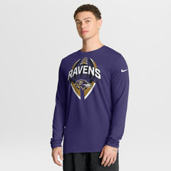 Baltimore Ravens Primetime Legend Icon Performance Long Sleeve T-Shirt Purple