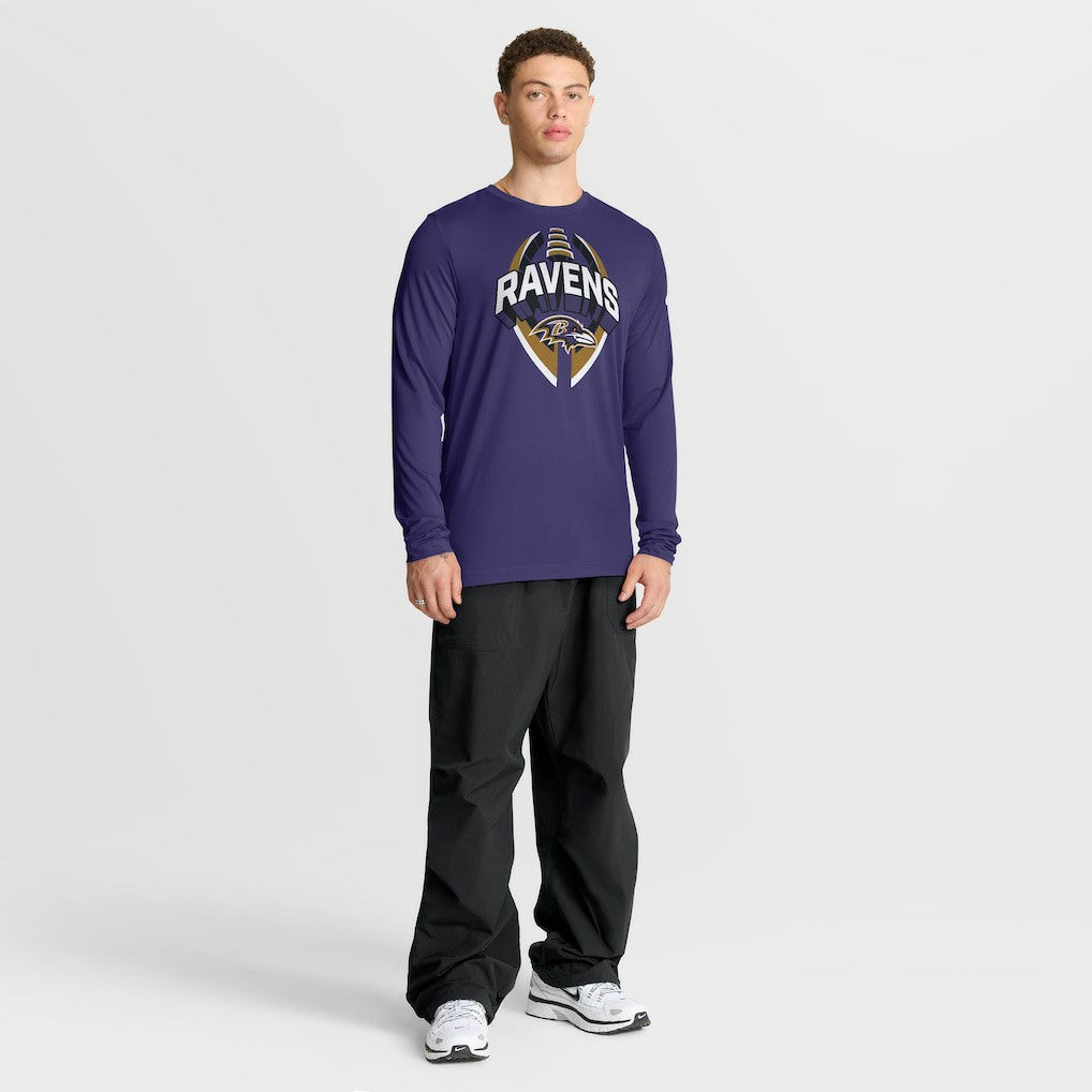 Baltimore Ravens Primetime Legend Icon Performance Long Sleeve T-Shirt Purple