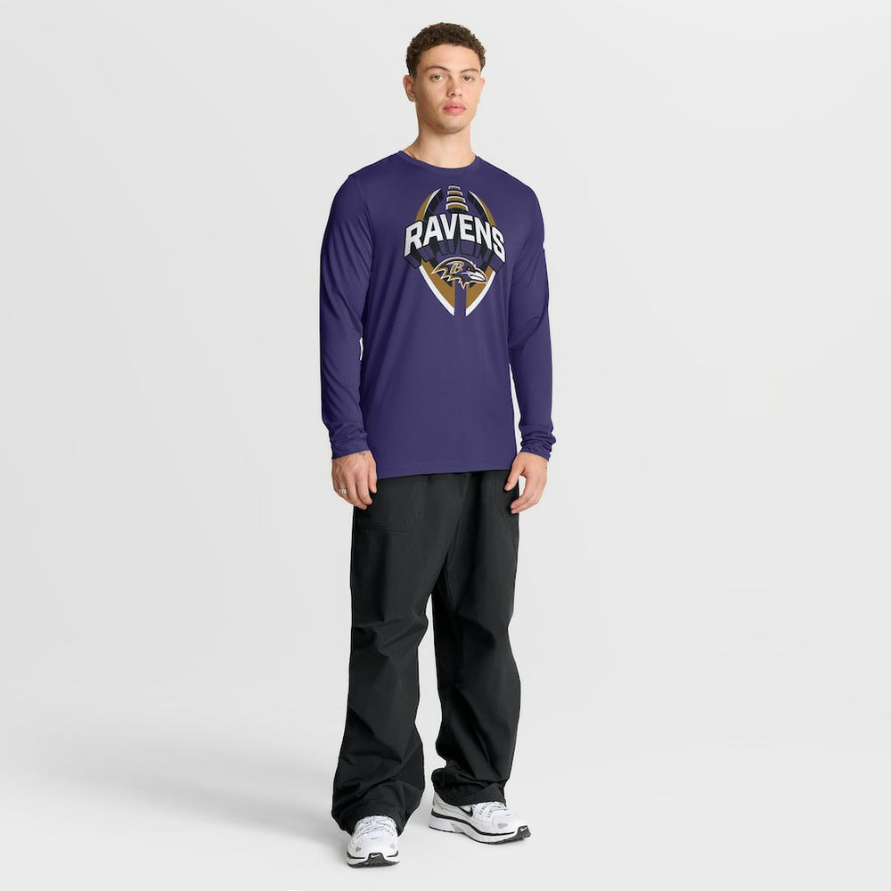 Baltimore Ravens Primetime Legend Icon Performance Long Sleeve T-Shirt Purple