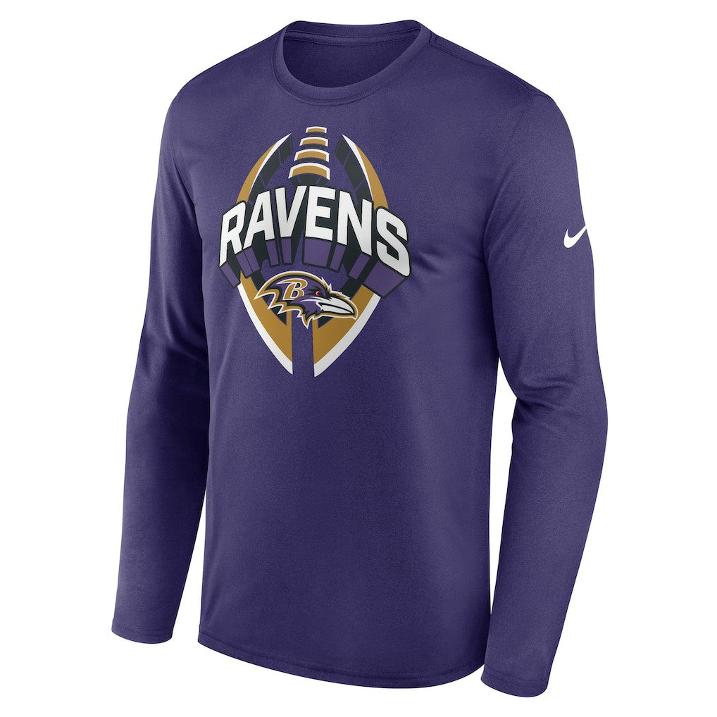 Baltimore Ravens Primetime Legend Icon Performance Long Sleeve T-Shirt Purple