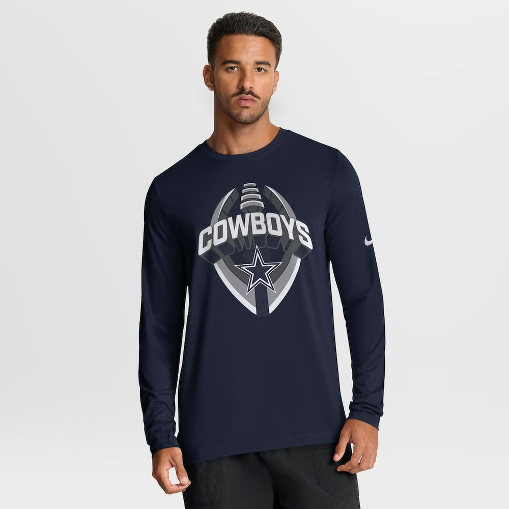 Dallas Cowboys Primetime Legend Icon Performance Long Sleeve T-Shirt Navy