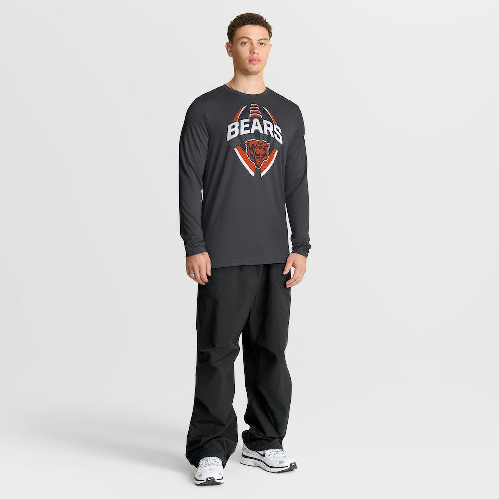 Chicago Bears Primetime Legend Icon Performance Long Sleeve T-Shirt Anthracite