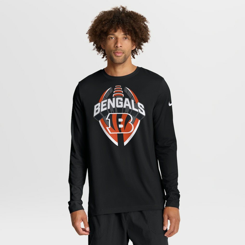 Cincinnati Bengals Primetime Legend Icon Performance Long Sleeve T-Shirt Black