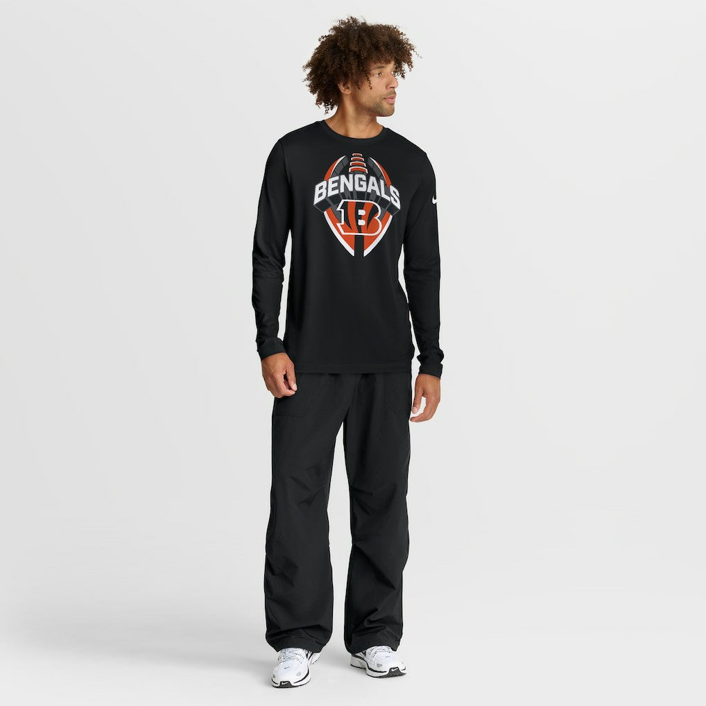 Cincinnati Bengals Primetime Legend Icon Performance Long Sleeve T-Shirt Black