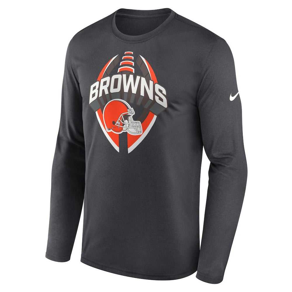 Cleveland Browns Primetime Legend Icon Performance Long Sleeve T-Shirt Anthracite