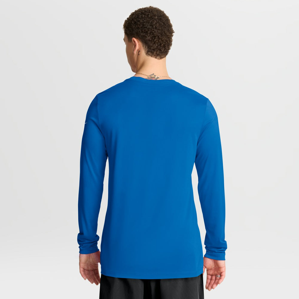 Detroit Lions Primetime Legend Icon Performance Long Sleeve T-Shirt Blue