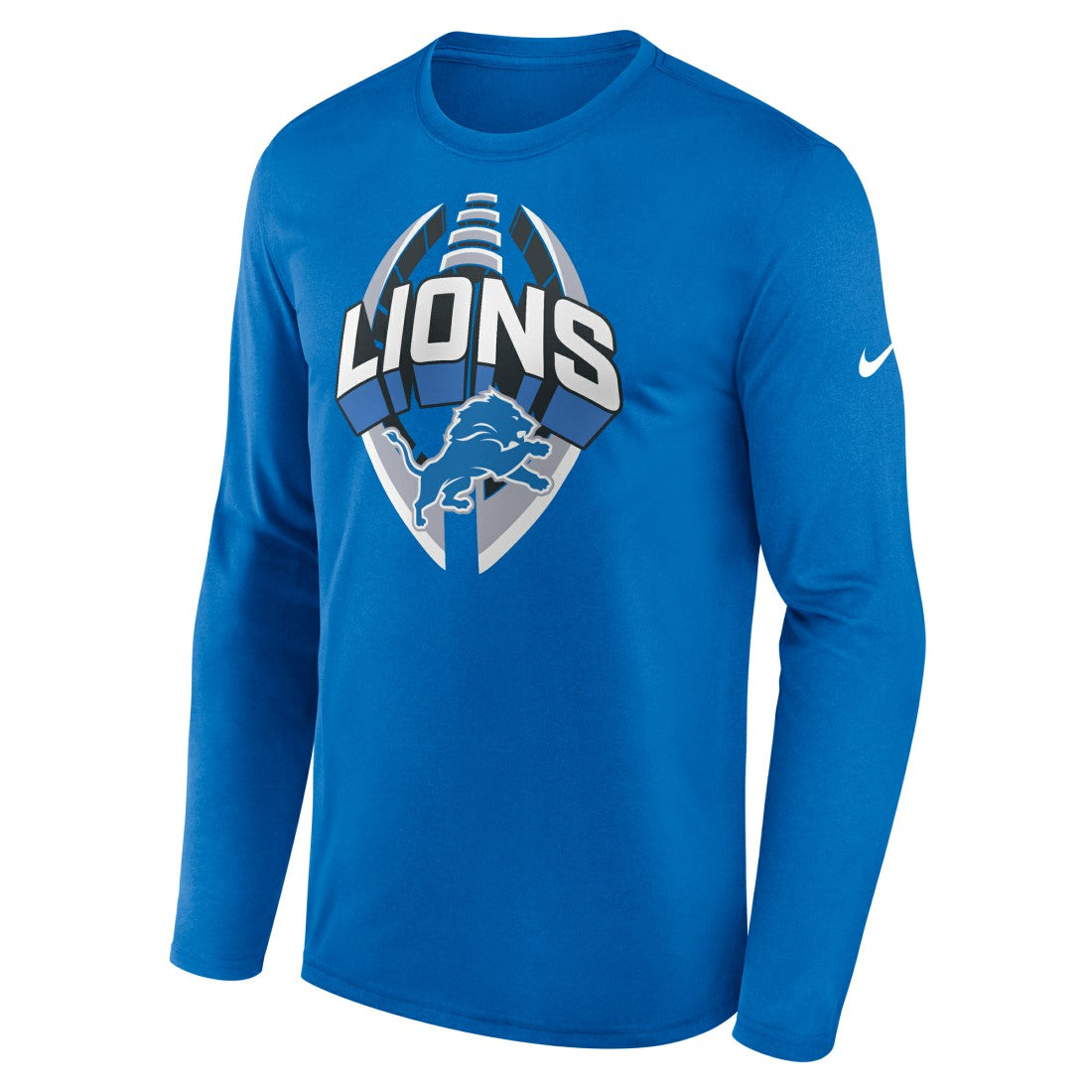 Detroit Lions Primetime Legend Icon Performance Long Sleeve T-Shirt Blue