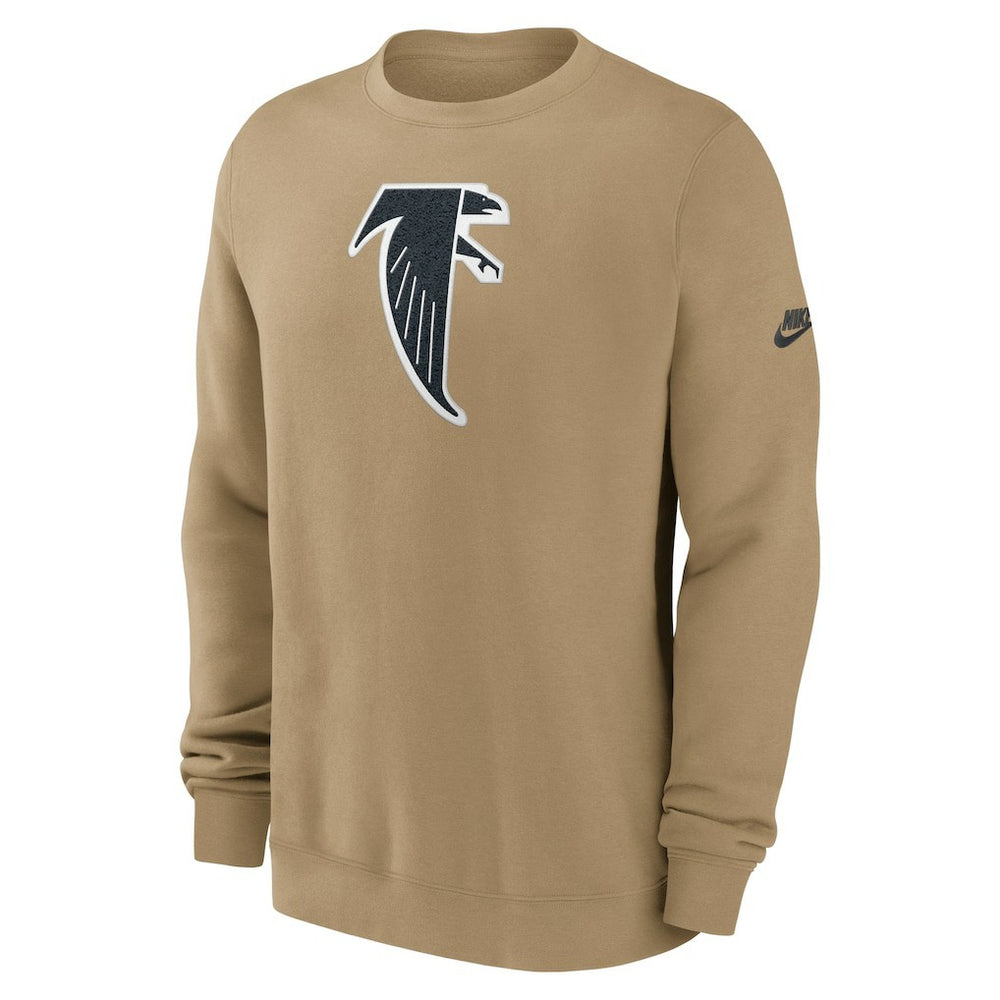 Atlanta Falcons Swing Pass Rewind Club Pullover Sweatshirt Tan