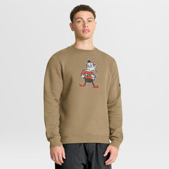 Cleveland Browns Swing Pass Rewind Club Pullover Sweatshirt Brown