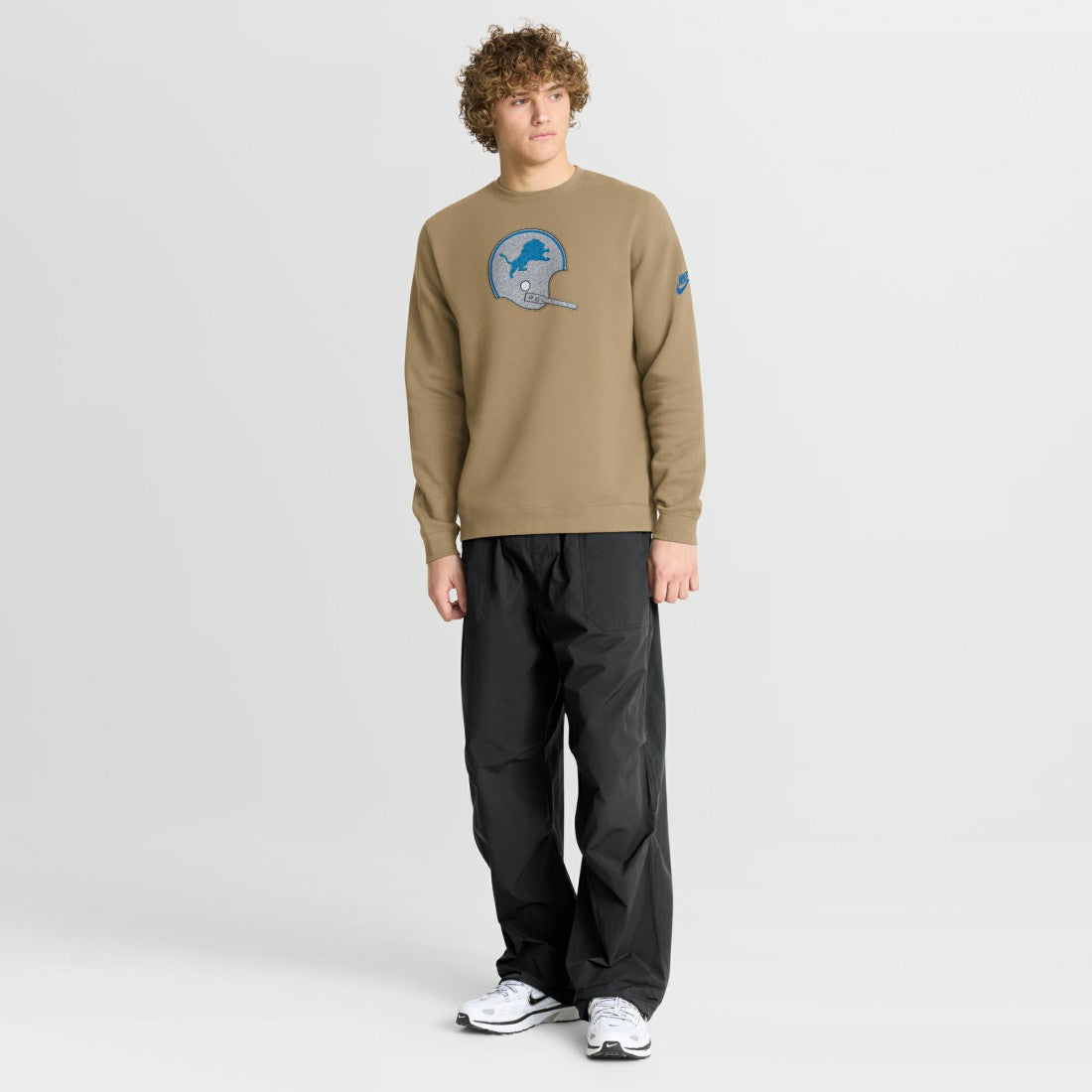 Detroit Lions Swing Pass Rewind Club Pullover Sweatshirt Tan