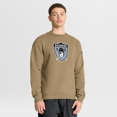 Las Vegas Raiders Swing Pass Rewind Club Pullover Sweatshirt Tan