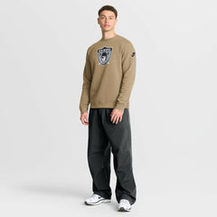 Las Vegas Raiders Swing Pass Rewind Club Pullover Sweatshirt Tan