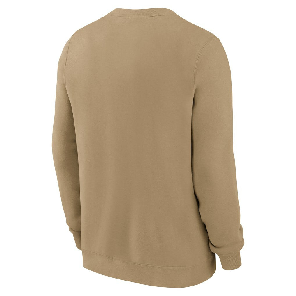 Las Vegas Raiders Swing Pass Rewind Club Pullover Sweatshirt Tan