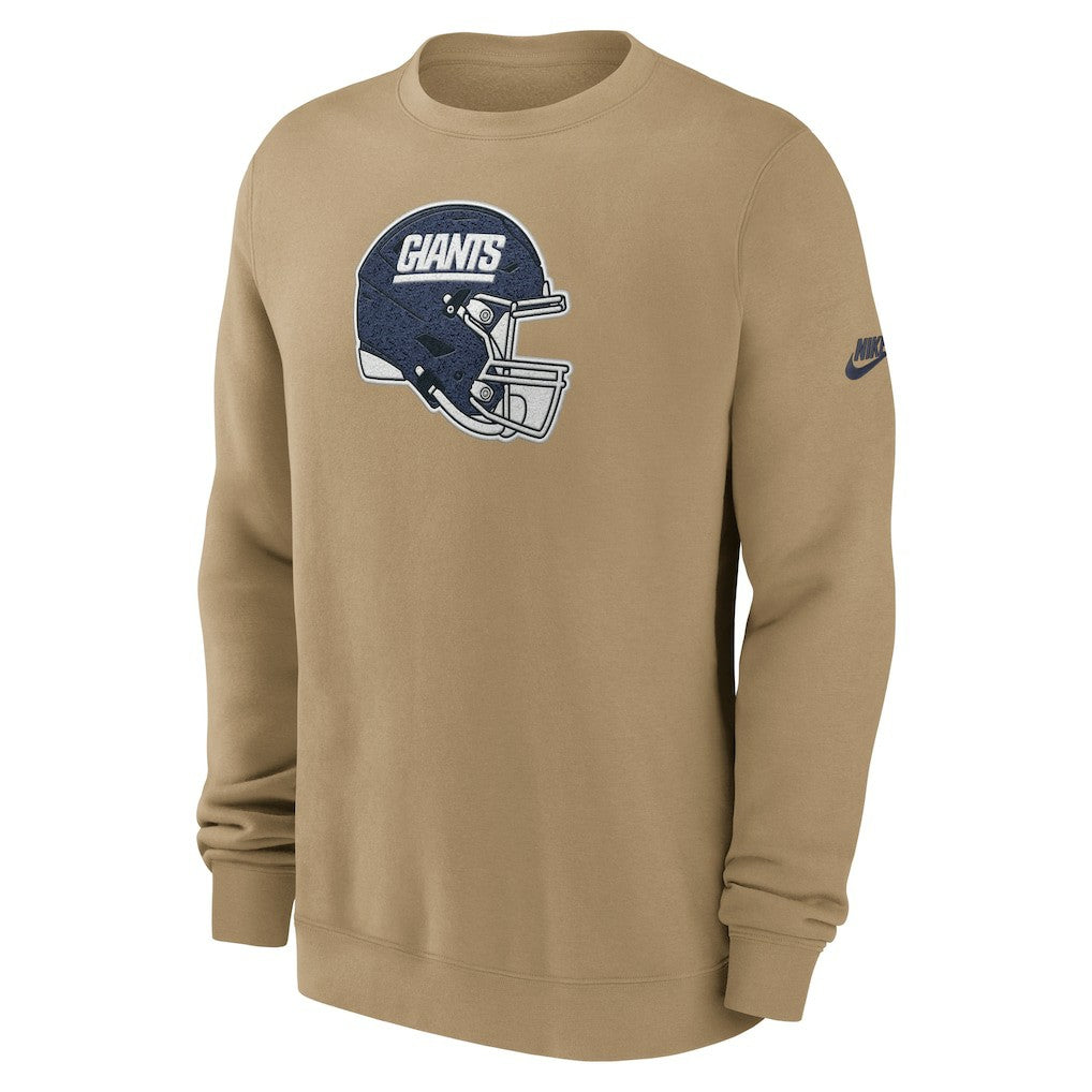 New York Giants Swing Pass Rewind Club Pullover Sweatshirt Tan