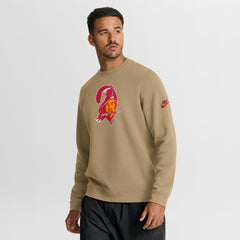 Tampa Bay Buccaneers Swing Pass Rewind Club Pullover Sweatshirt Tan