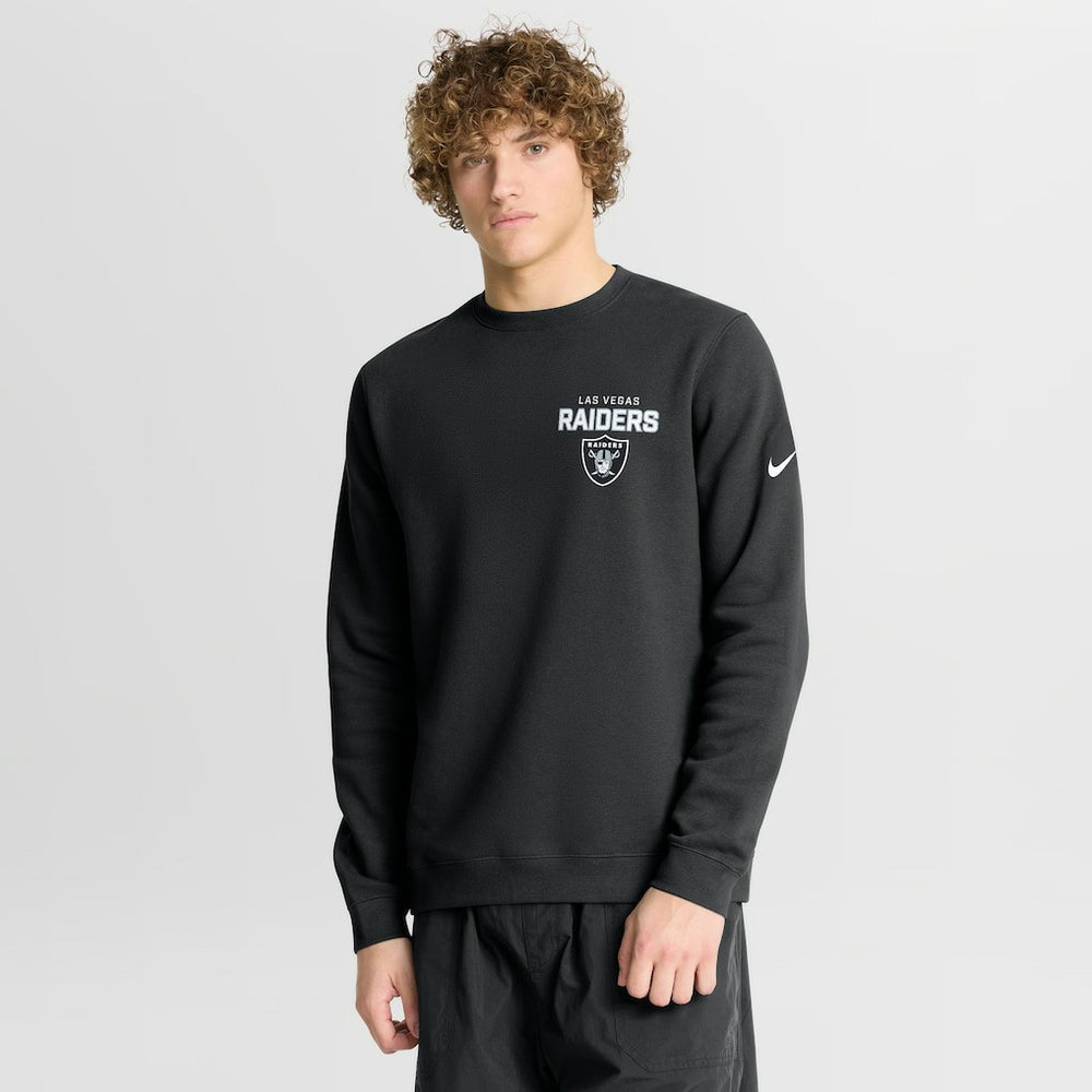 Las Vegas Raiders Primetime Club Fleece Pullover Sweatshirt Black