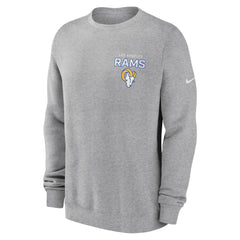 Los Angeles Rams Primetime Club Fleece Pullover Sweatshirt Heather Gray