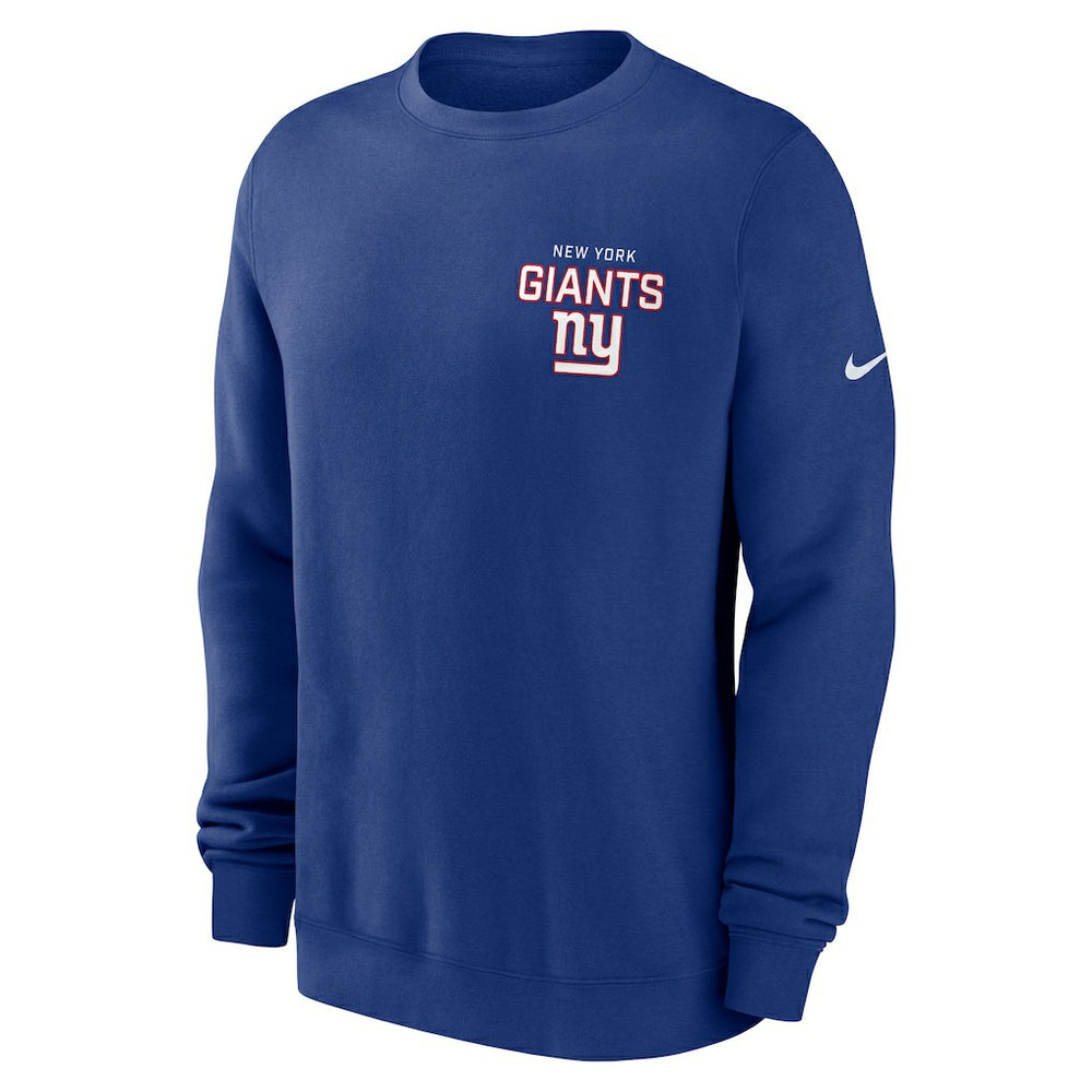 New York Giants Primetime Club Fleece Pullover Sweatshirt Royal