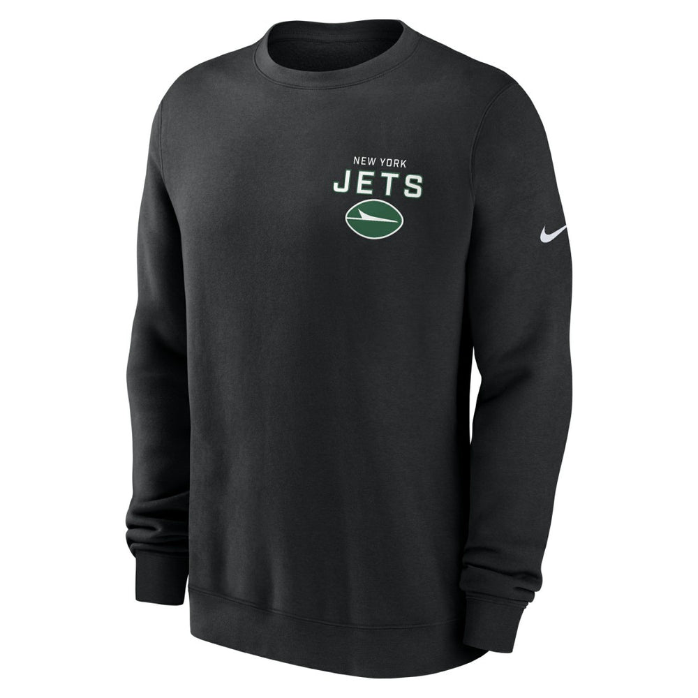 New York Jets Primetime Club Fleece Pullover Sweatshirt Black