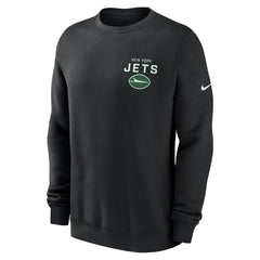 New York Jets Primetime Club Fleece Pullover Sweatshirt Black