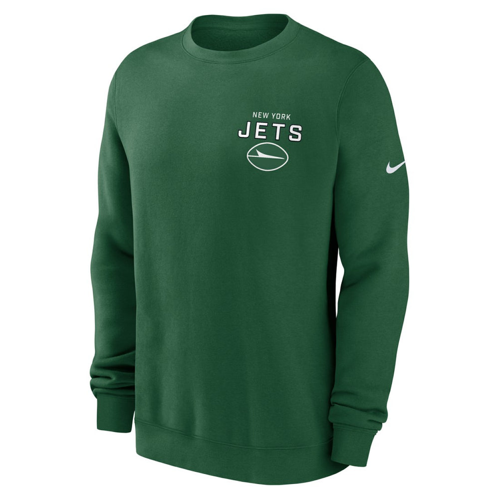 New York Jets Primetime Club Fleece Pullover Sweatshirt Green