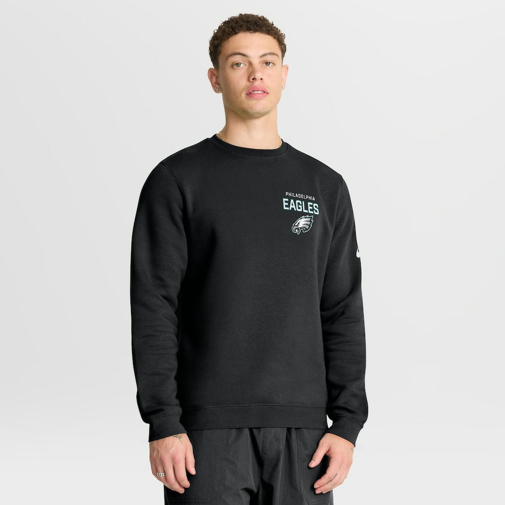 Philadelphia Eagles Primetime Club Fleece Pullover Sweatshirt Black