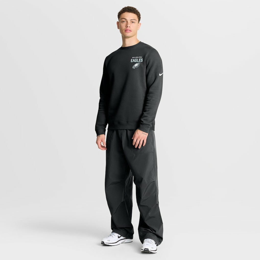 Philadelphia Eagles Primetime Club Fleece Pullover Sweatshirt Black