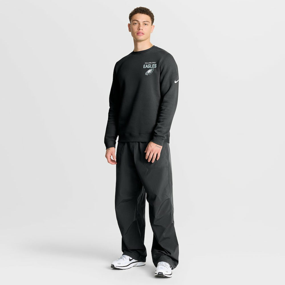 Philadelphia Eagles Primetime Club Fleece Pullover Sweatshirt Black