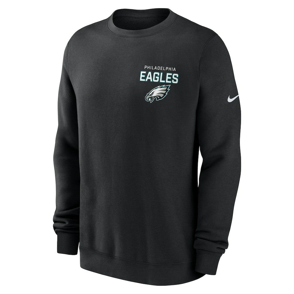 Philadelphia Eagles Primetime Club Fleece Pullover Sweatshirt Black