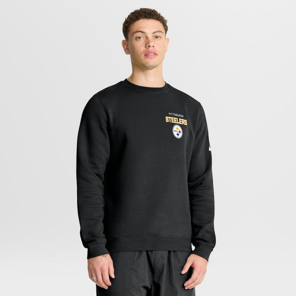 Pittsburgh Steelers Primetime Club Fleece Pullover Sweatshirt Black