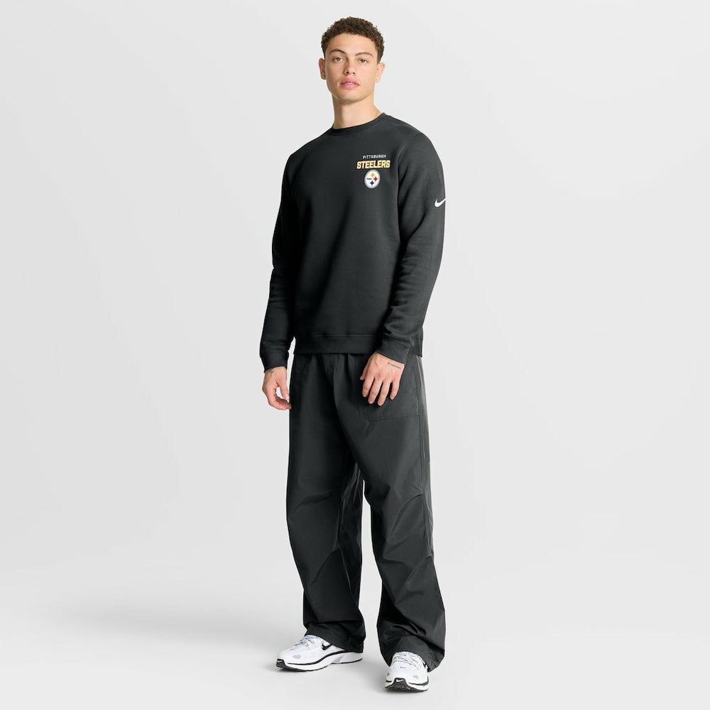Pittsburgh Steelers Primetime Club Fleece Pullover Sweatshirt Black