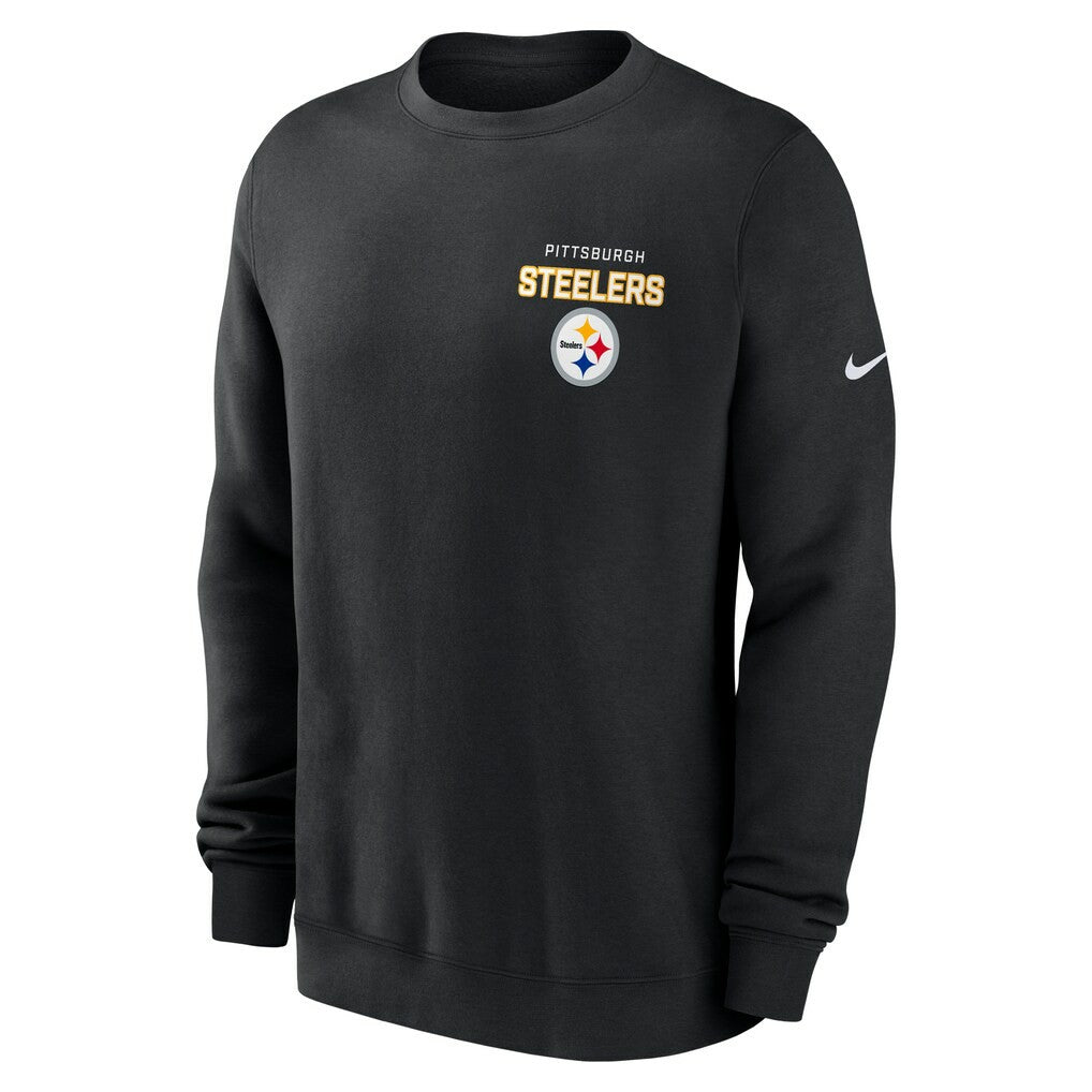 Pittsburgh Steelers Primetime Club Fleece Pullover Sweatshirt Black