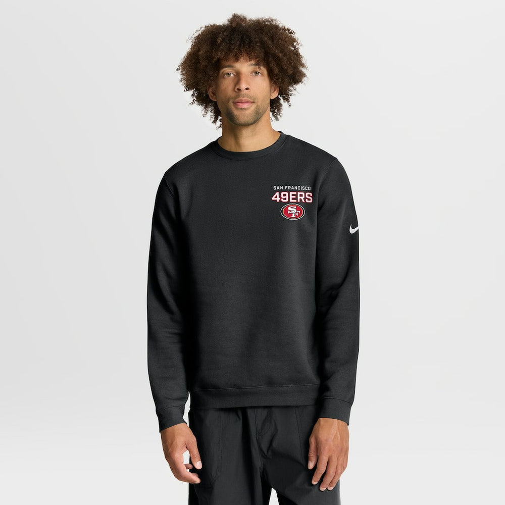 San Francisco 49ers Primetime Club Fleece Pullover Sweatshirt Black